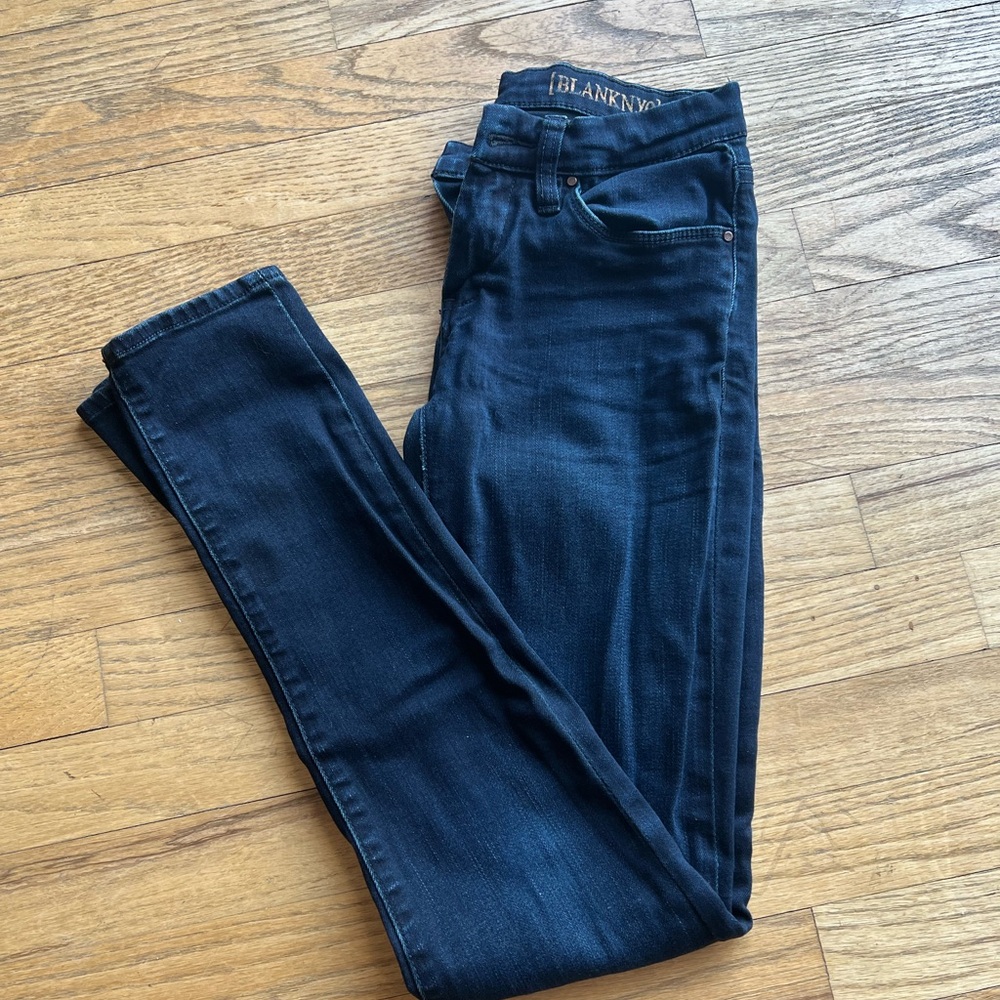 Blank NYC Women's Deep Indigo Low-Rise Skinny Jeans